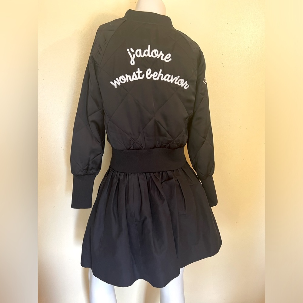 J’adore Worst Behavior Full Zip Branded Bomber Ja… - image 1